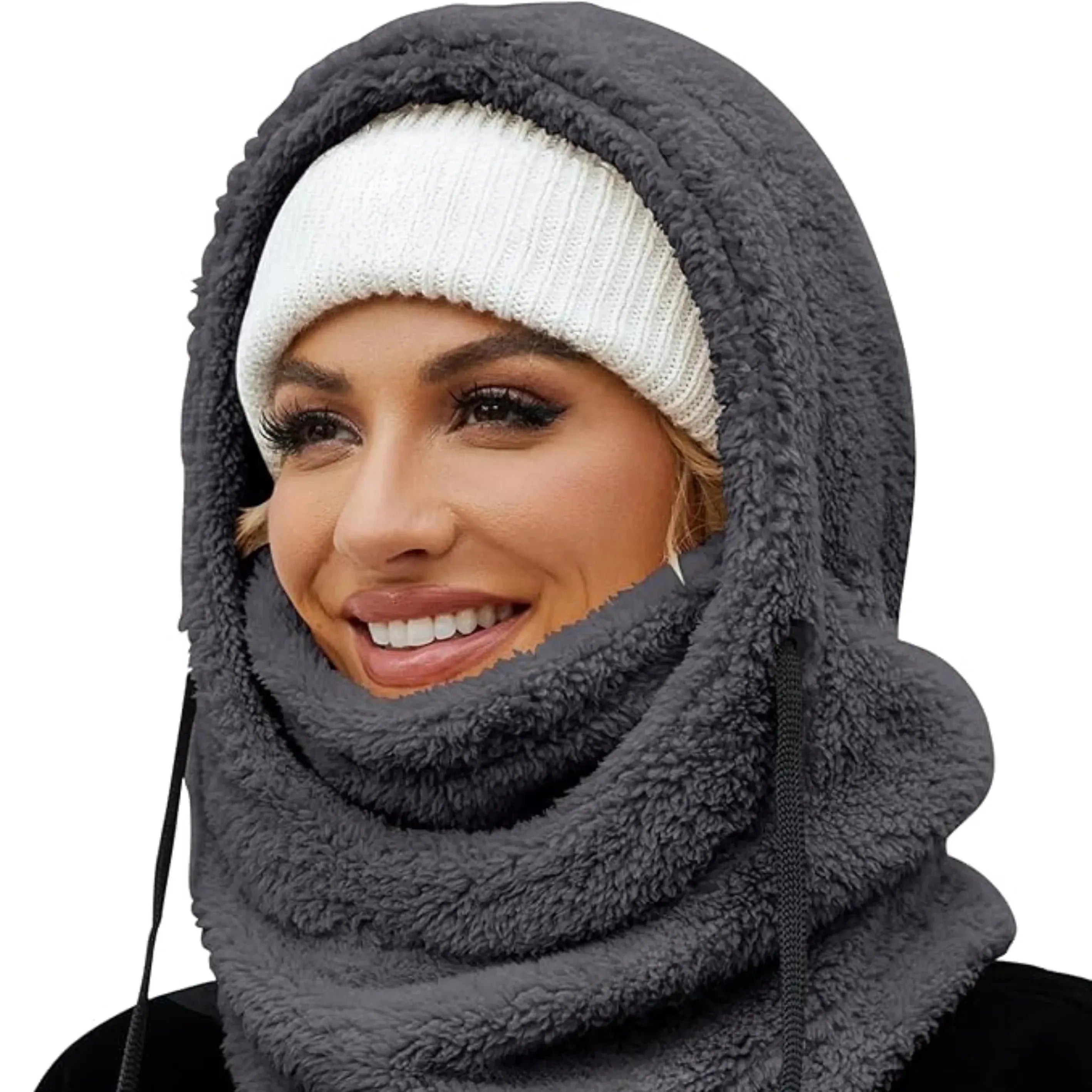 Slumblr® Winter Fleece-lined Hooded Beanie Scarf Travel Slumblr
