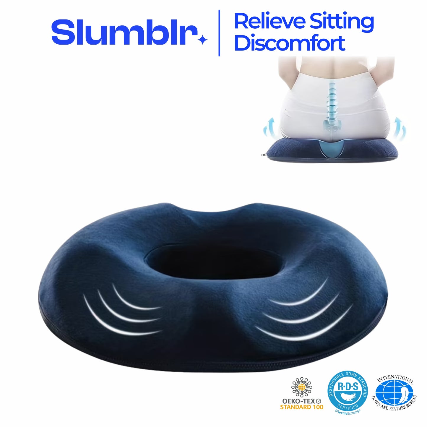 Slumblr® Donut Pillow Chair Cushion