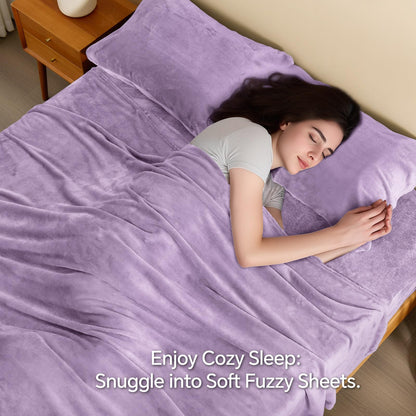 Slumblr® Flannel Fleece Bedding Set (Sheet & 2 Pillowcases)