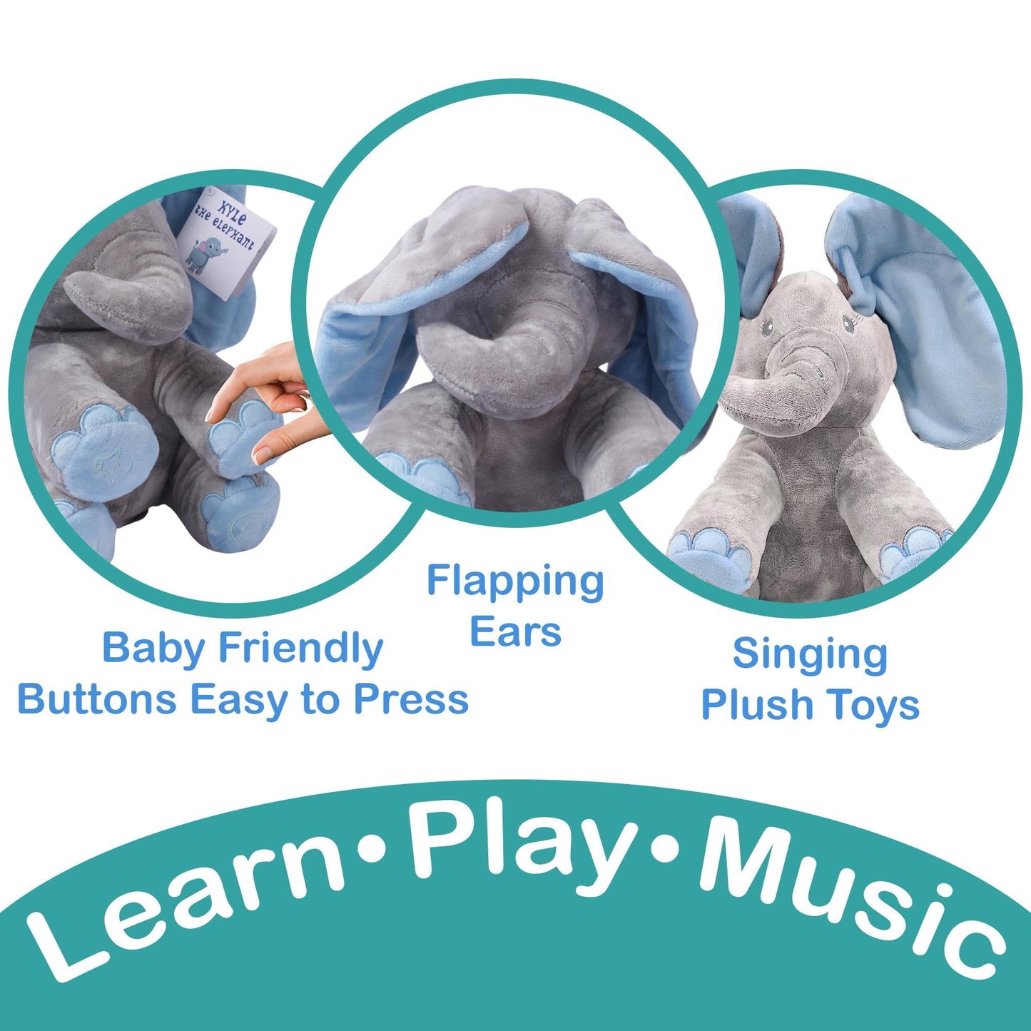 Slumblr® Singing Elephant Plush Toy Animated