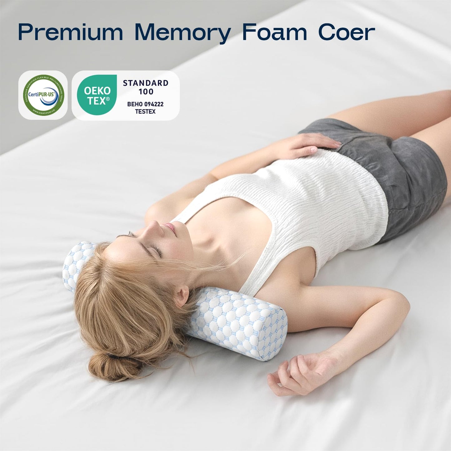 Slumblr® Memory Foam Support Roll Pillow