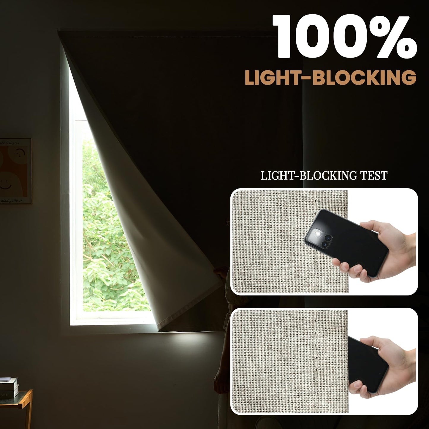 Slumblr® Self-Stick Semi-Blackout Curtains