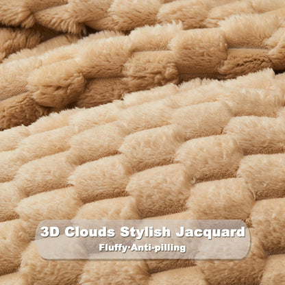 Slumblr® 3D Clouds Silky Flannel Fleece Blanket