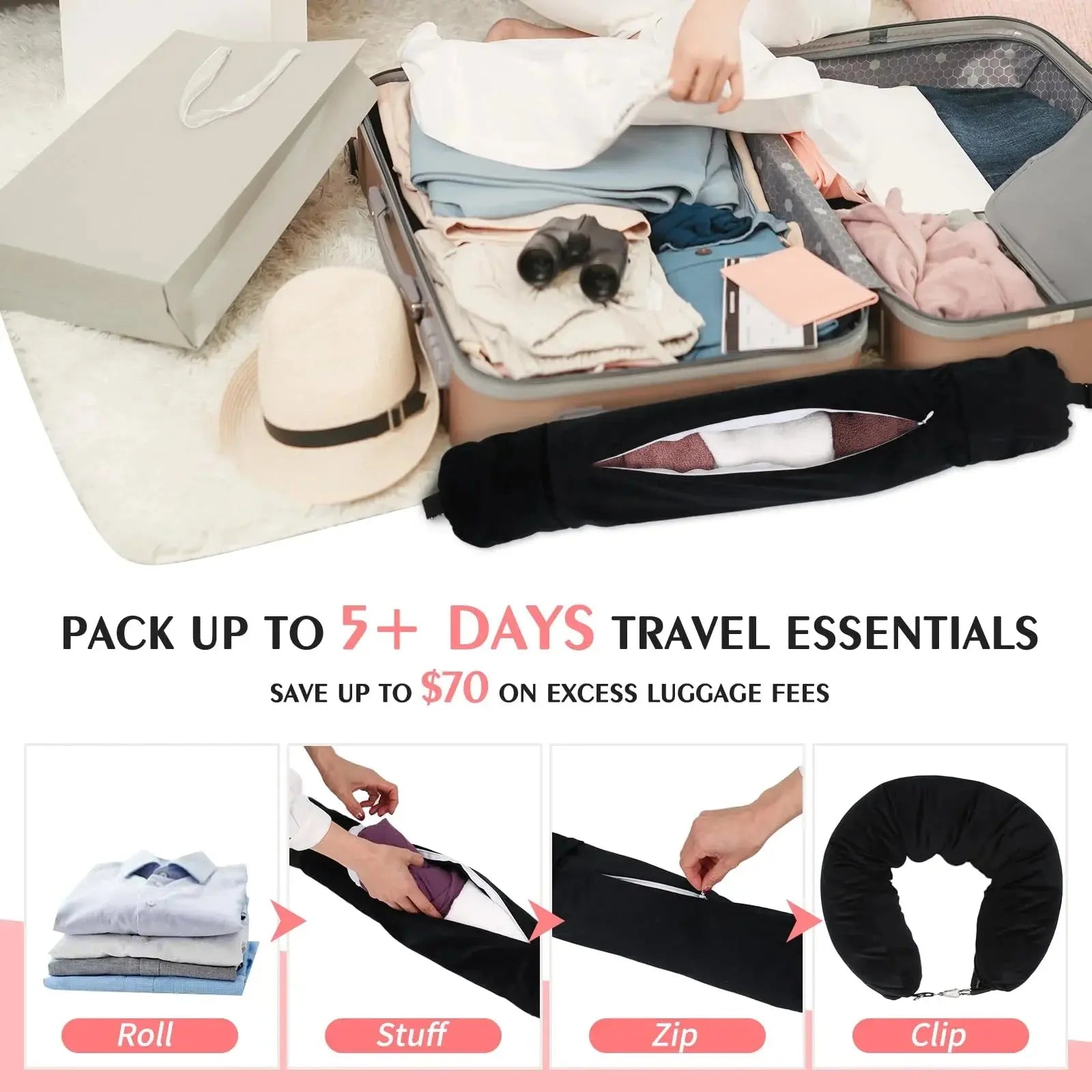 Slumblr® Fillable Travel Neck Pillow Slumblr