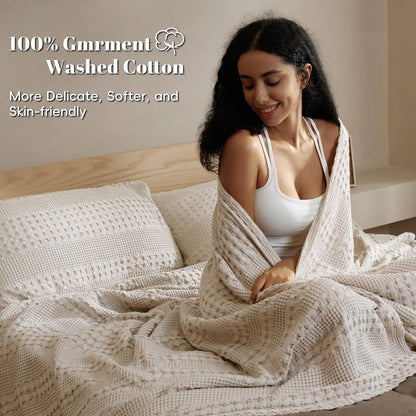 Slumblr® Cotton Waffle Weave Summer Blanket Slumblr