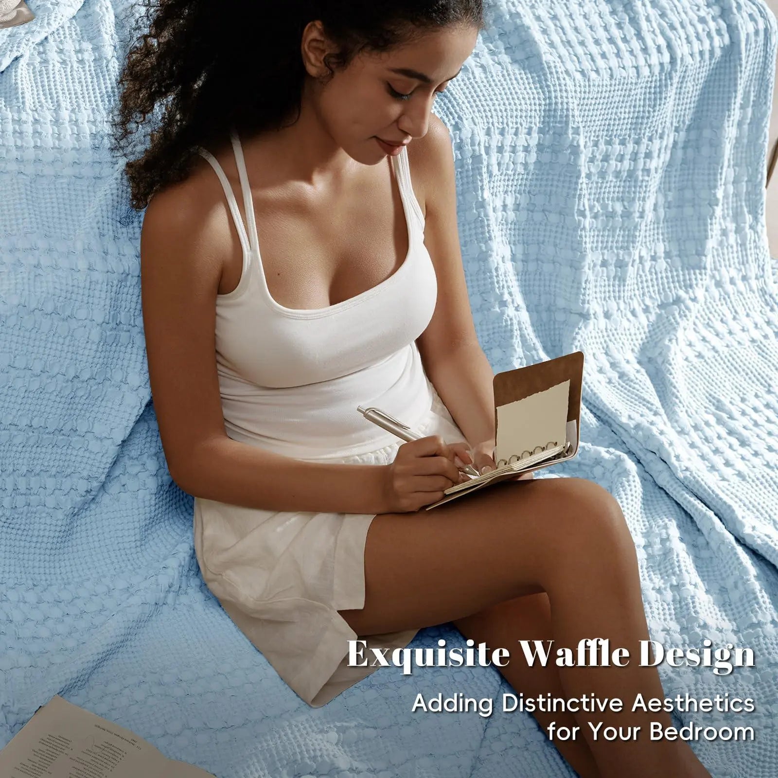 Slumblr® Cotton Waffle Weave Summer Blanket Slumblr