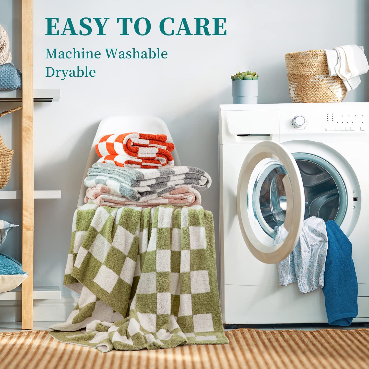 Slumblr® Checkered Flannel Fleece Blanket