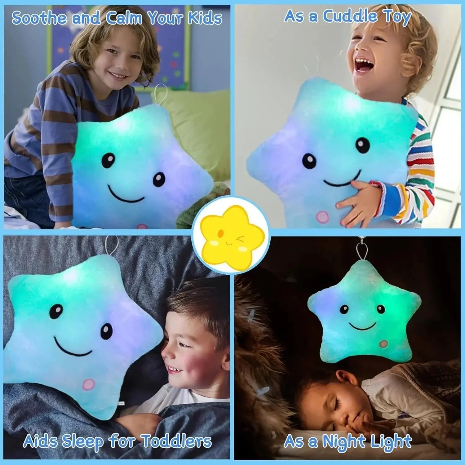 Slumblr® Twinkle Star LED Plush Pillow Slumblr