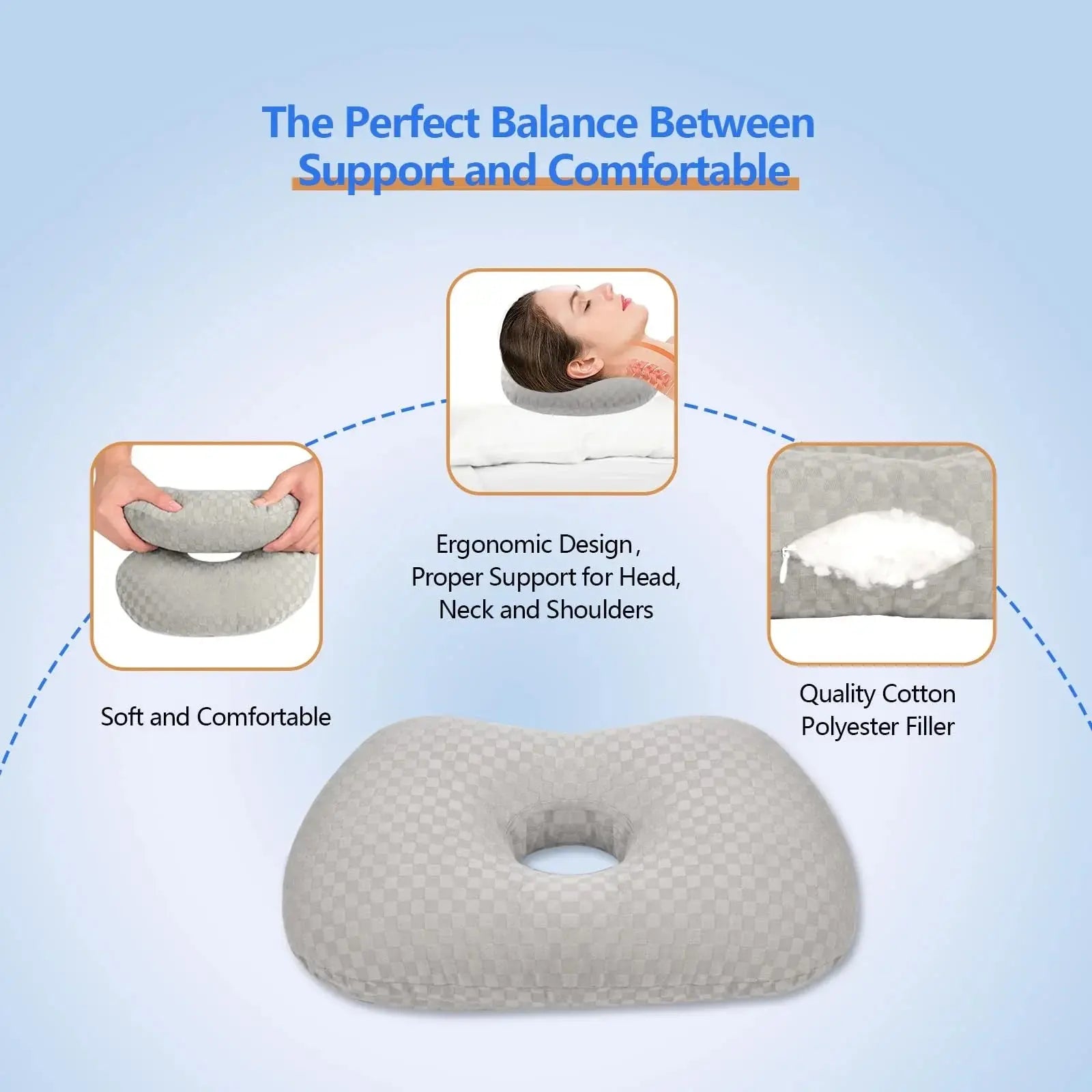 Slumblr® Adjustable Ear Support Pillow Slumblr