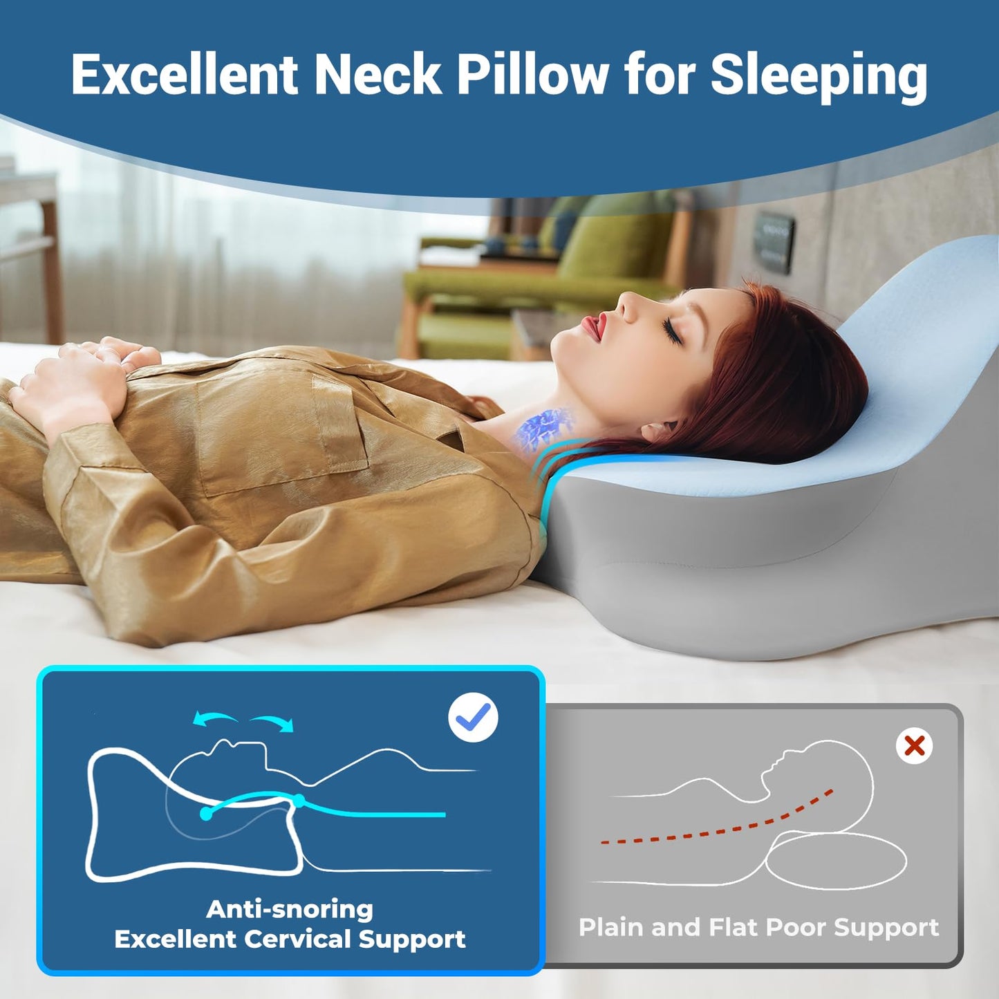Slumblr® Memory Foam Adjustable Cervical Pillow