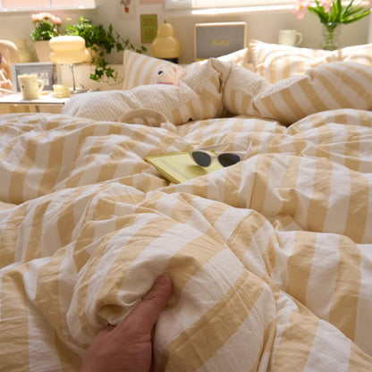 Slumblr® Cotton Crepe Striped Quilt Set