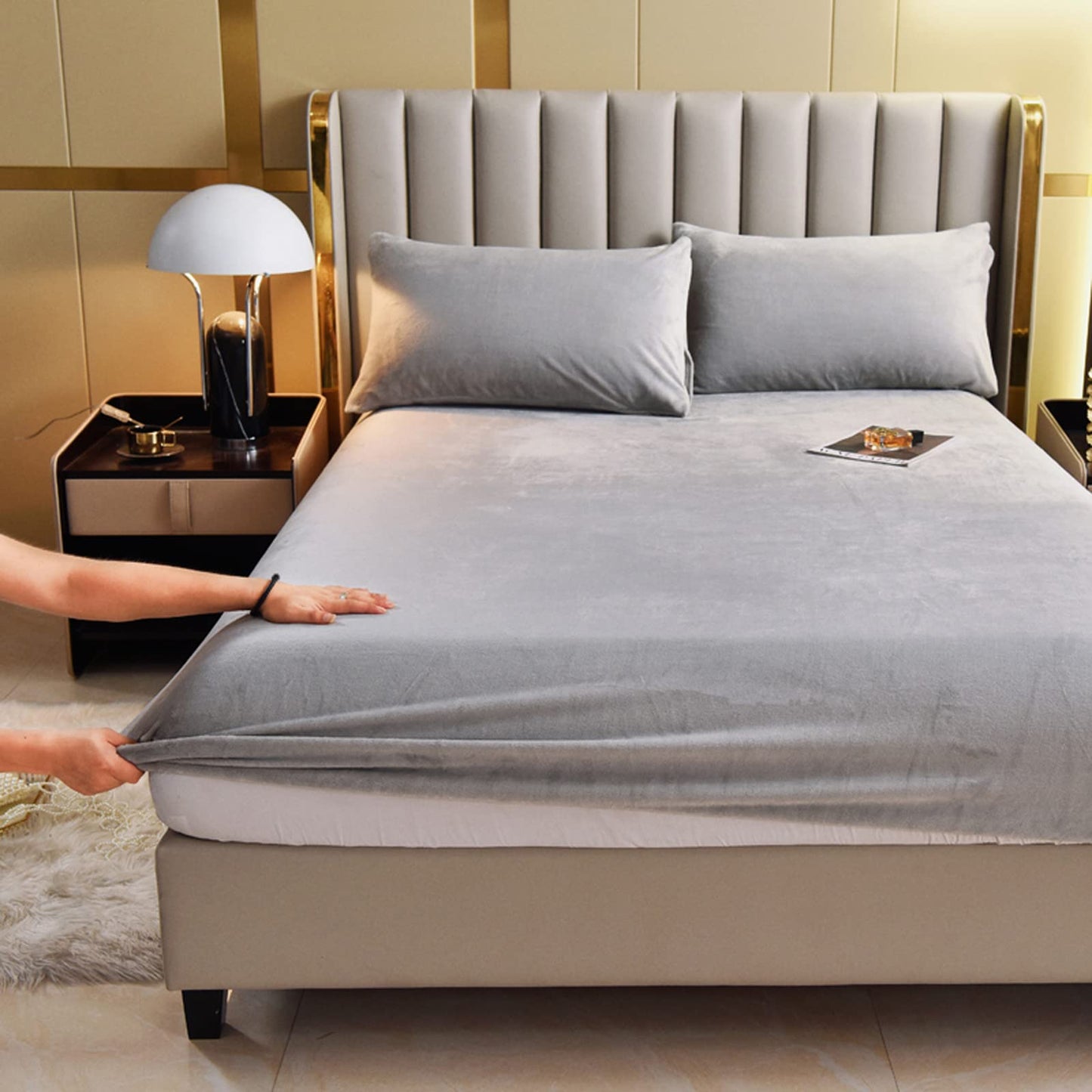 Slumblr® Velvet Thermal Mattress Cover Sheet