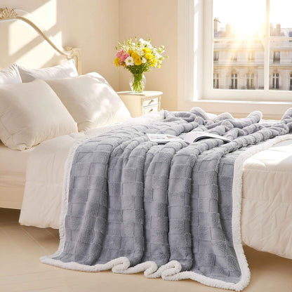 Slumblr® Sherpa Flannel Throw Blanket