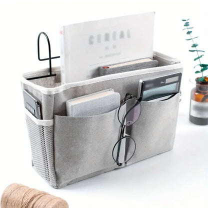 Slumblr® Hanging Cotton Linen Bedside Storage Bag
