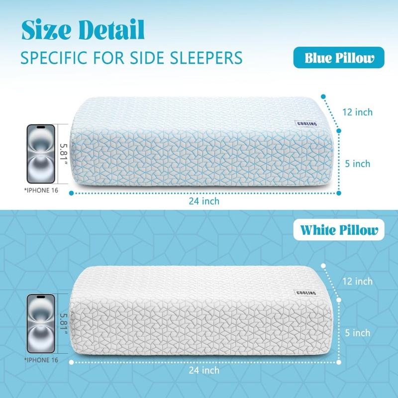 Slumblr® Cooling Memory Foam Rectangle Cube Pillow