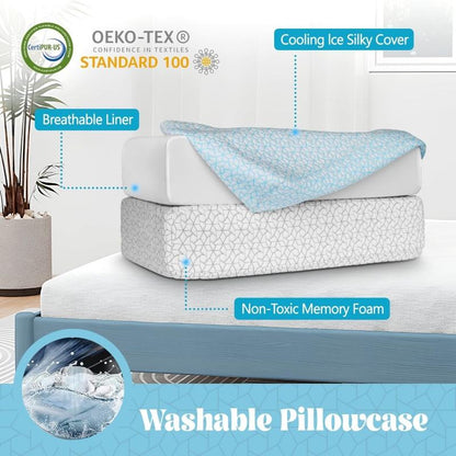 Slumblr® Cooling Memory Foam Rectangle Cube Pillow