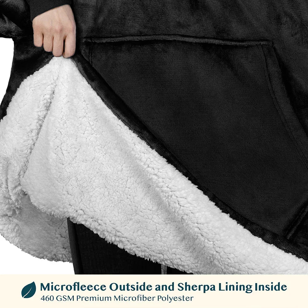 Slumblr® Double Fleece Hooded Pullover Jacket