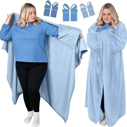 Slumblr® Cozy Flannel Wearable Blanket Throw