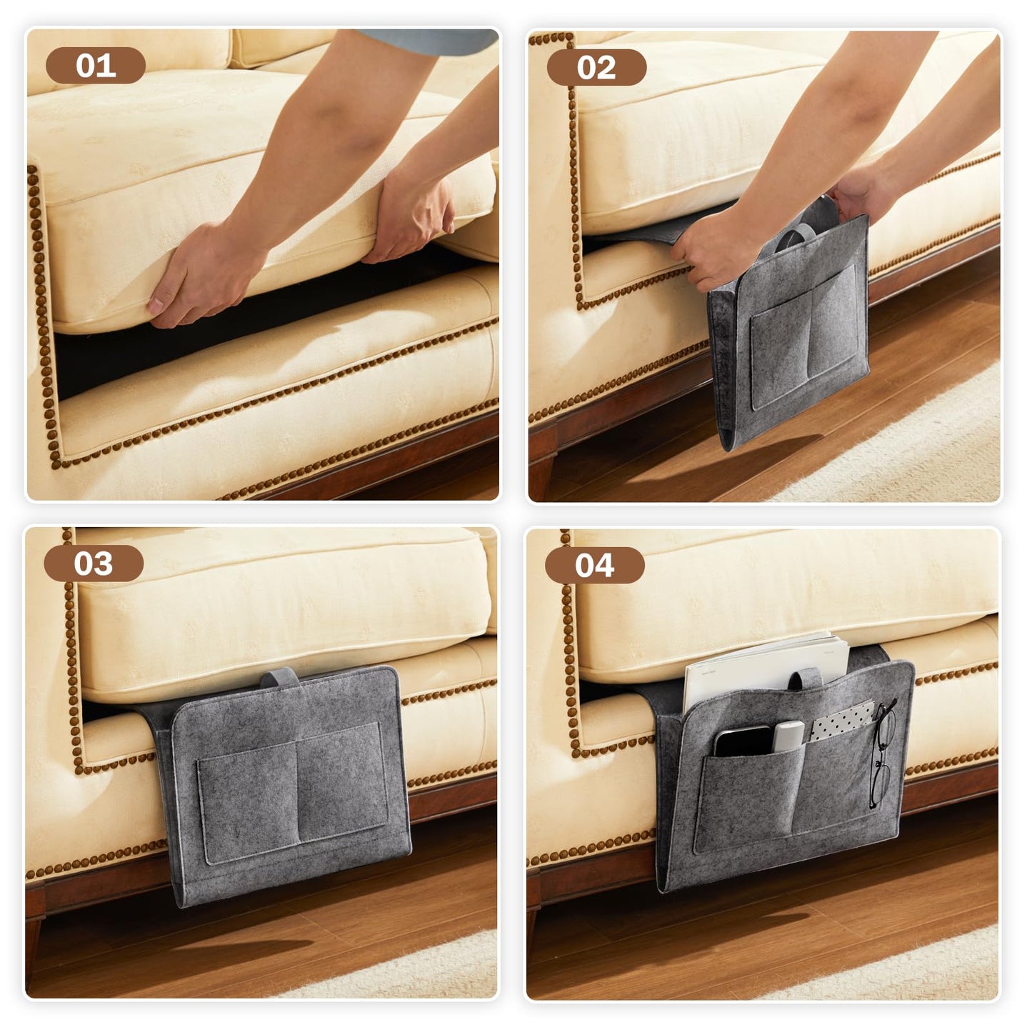 Slumblr® Felt Bedside Hanging Storage Bag