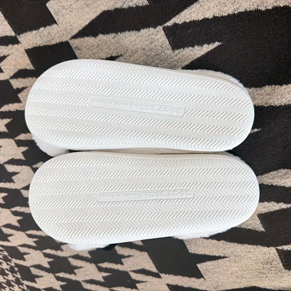 Slumblr® Cartoon Cow Plush Winter Home Slippers