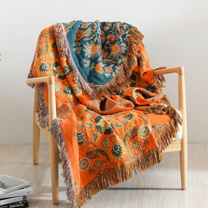 Slumblr® Flower Double-Sided Cotton Throw Blanket