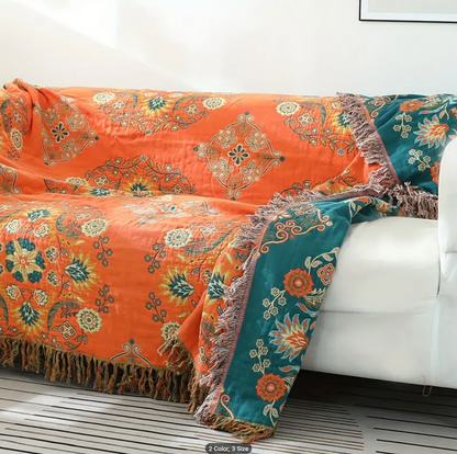 Slumblr® Flower Double-Sided Cotton Throw Blanket