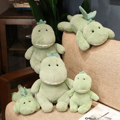 Free Sample Green Dinosaur Plush Stuffed Animal Toys with Cute wings Soft Baby comfort Plush Dinosaur Stuffed Toys Gifts