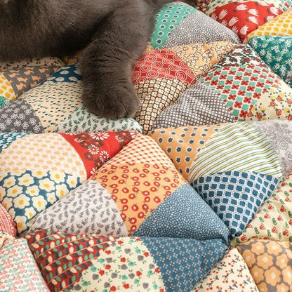 Hot Sale Warm Cute Sofa Cover Design Flower Pet Cat Bed Pet Cat Dog Mat Washable Soft Durable Dogs Cats Pad Blanket