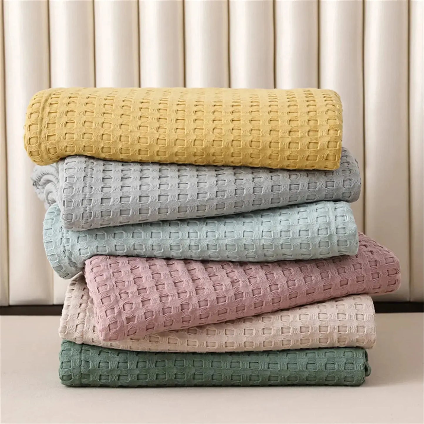 Slumblr® Cotton Waffle Weave Summer Blanket Slumblr