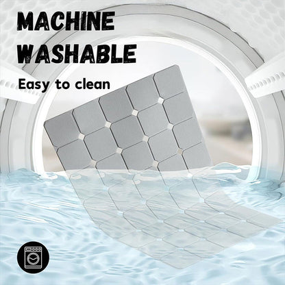 Bathtub Mats for Shower Tub Non-Slip Silicone Mat with Drain Holes and Suction Cups BathMat for Bathroom with Machine Washable