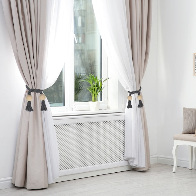 Slumblr® Wooden Bead Curtain Tiebacks (2 Pcs)