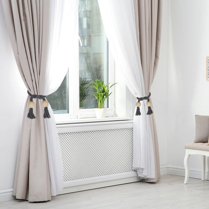 Slumblr® Wooden Bead Curtain Tiebacks (2 Pcs)