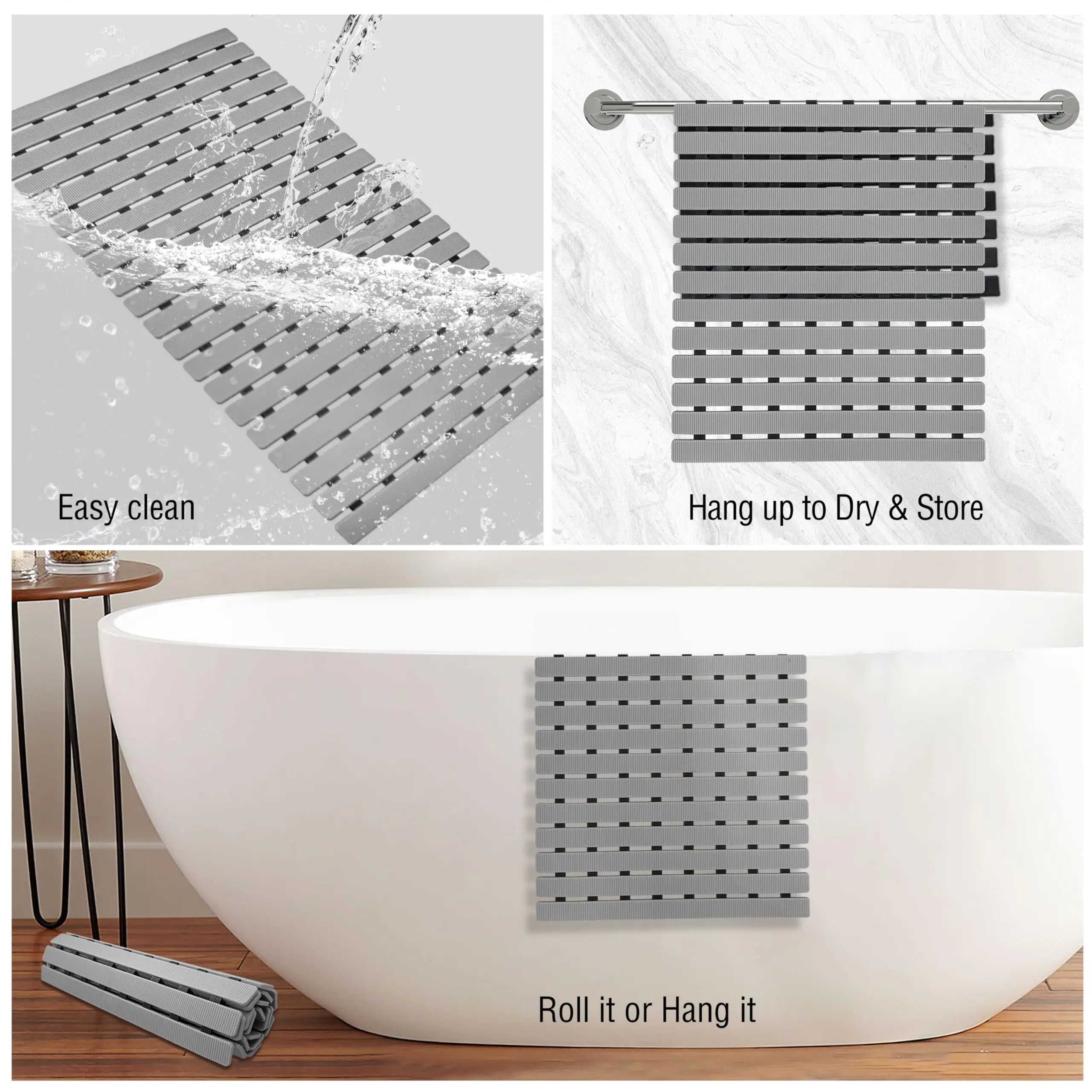 Slumblr® Non Slip Bathtub Mat with Drain Holes Slumblr