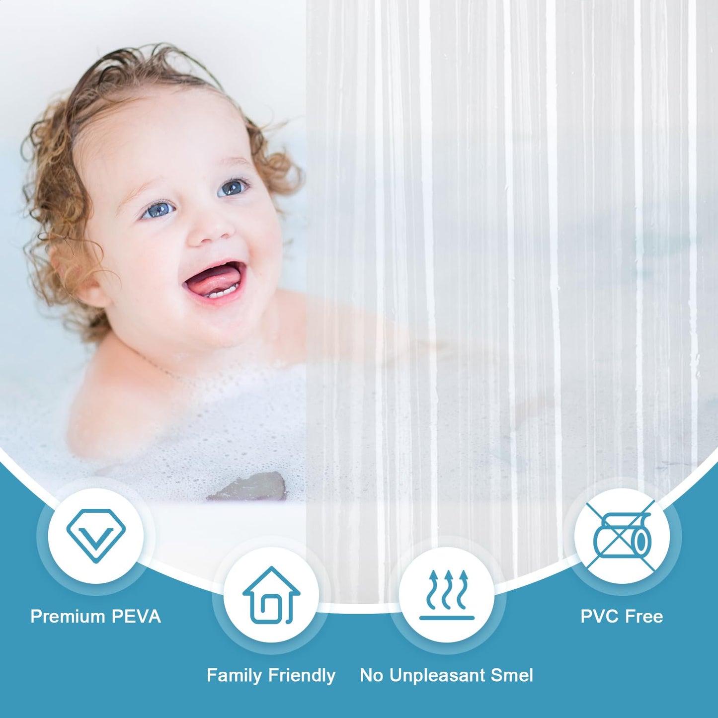 Slumblr® Clear Shower Curtain Liner for Bathroom