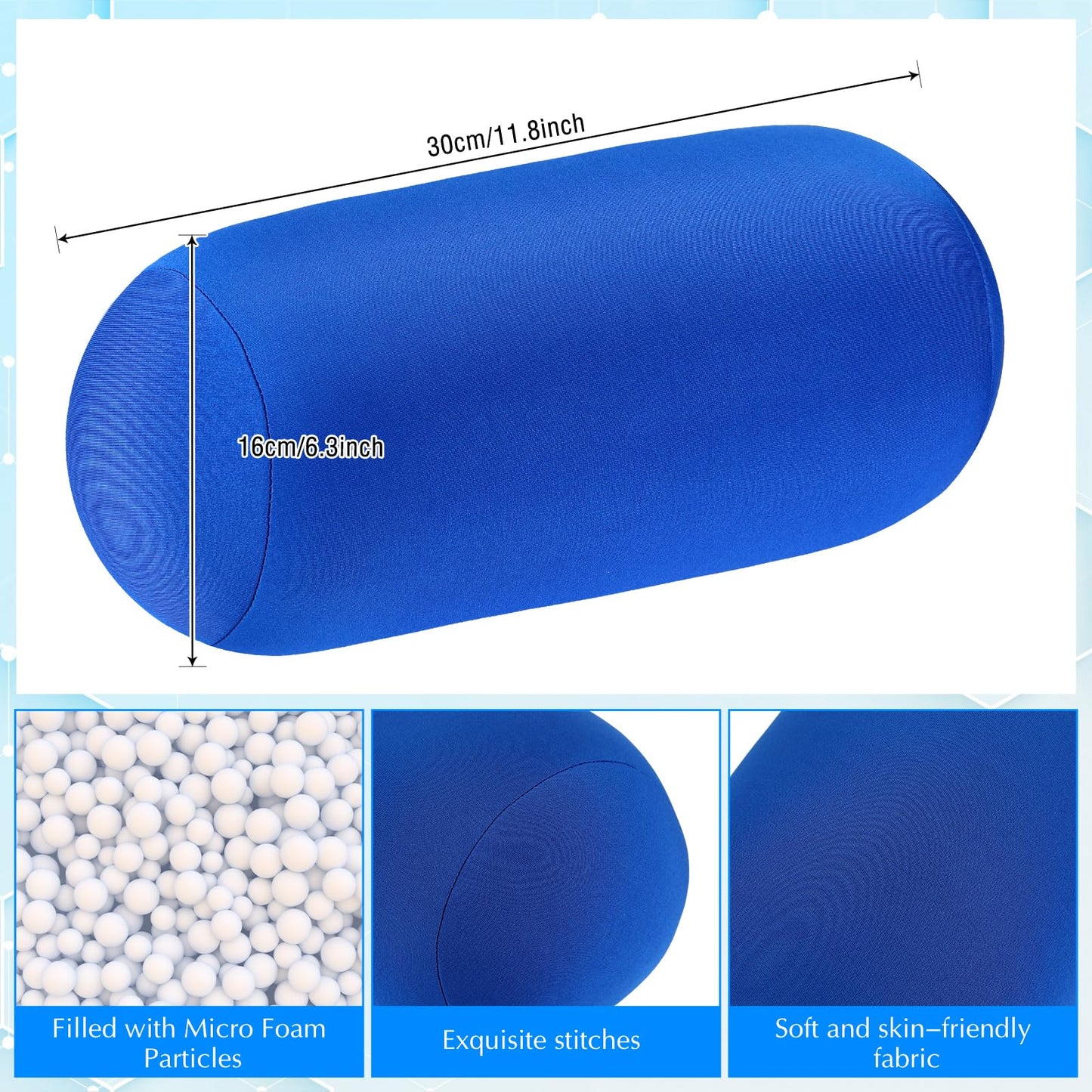 Slumblr® Microbead Soft Roll Pillow (2 Pcs)