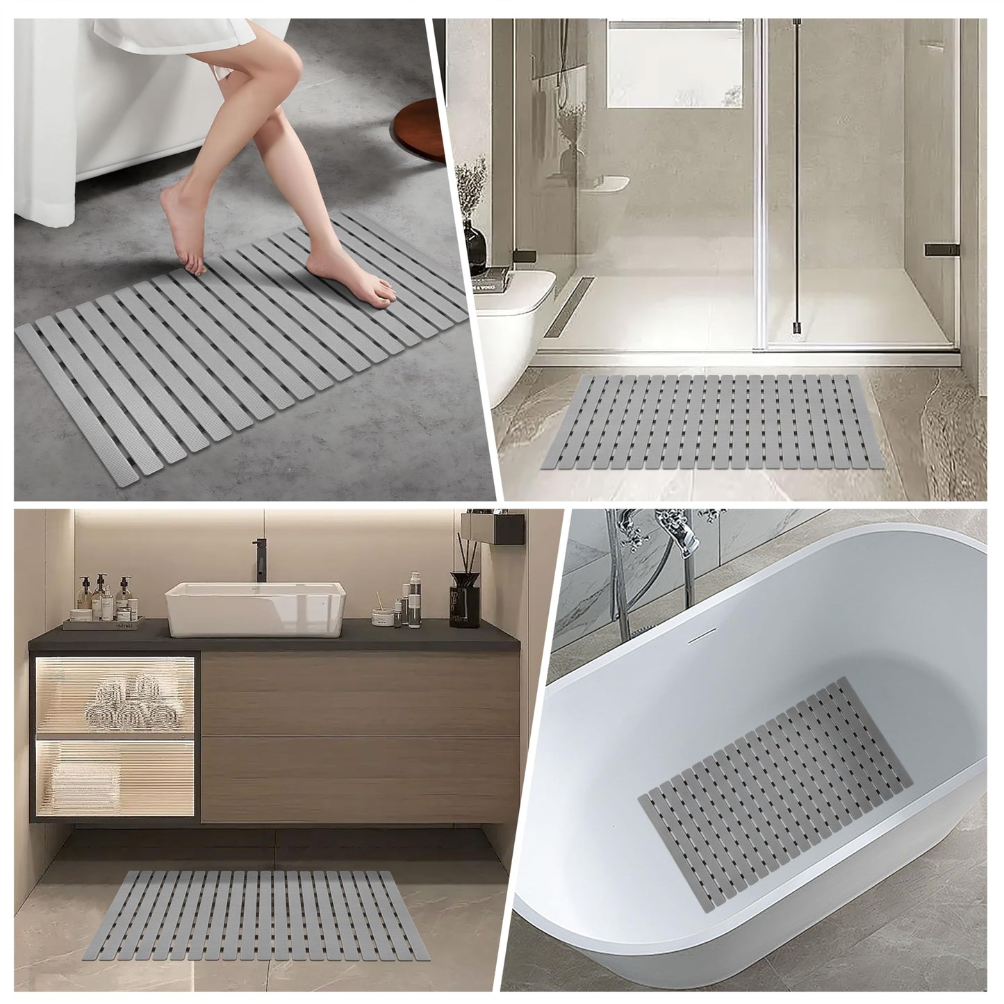 Slumblr® Non Slip Bathtub Mat with Drain Holes
