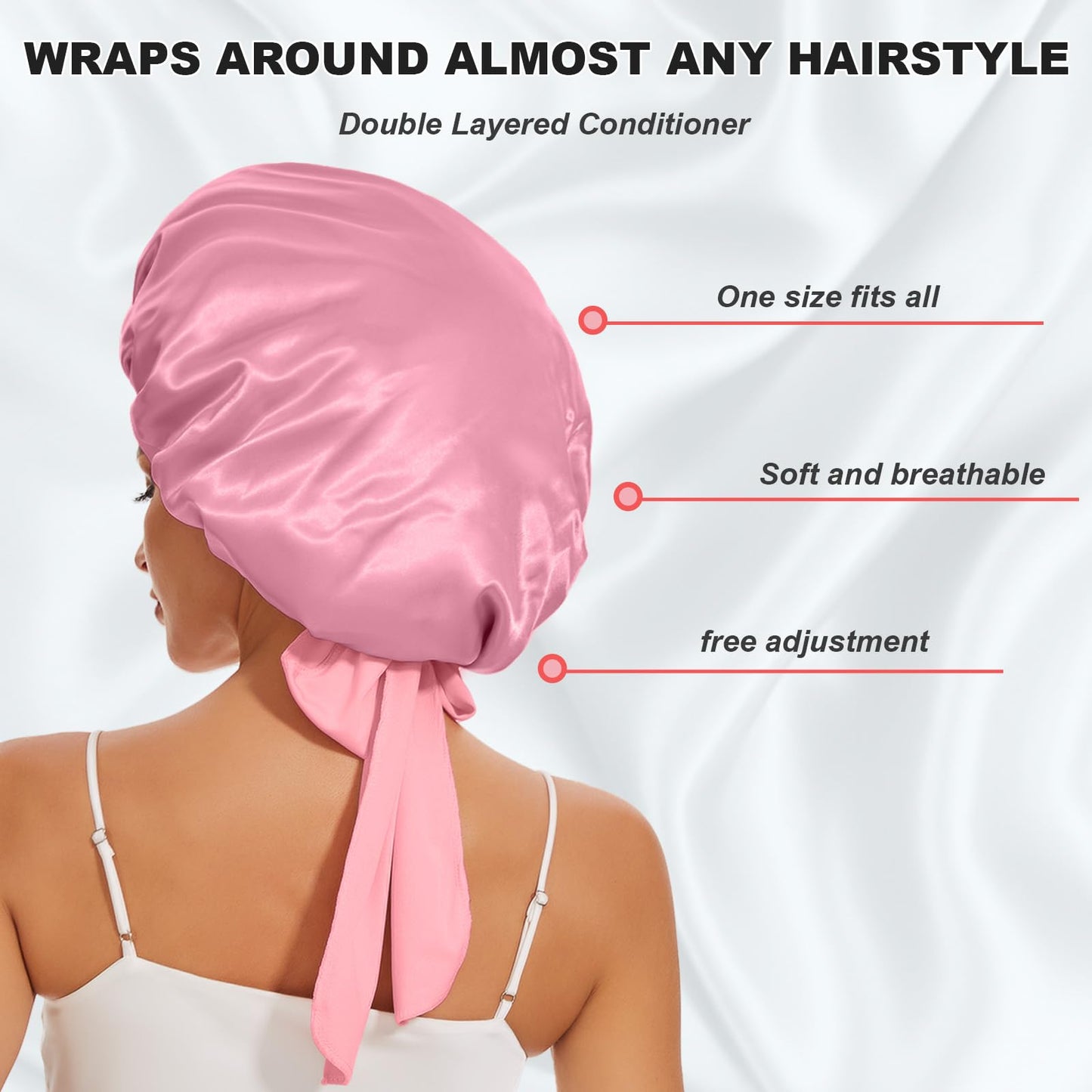 Slumblr® Satin Silk Sleep Bonnet