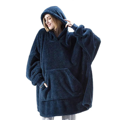 Slumblr® Double Fleece Hooded Pullover Jacket