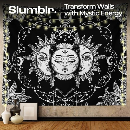 Slumblr® Star & Moon Embroidered Constellation Tapestry