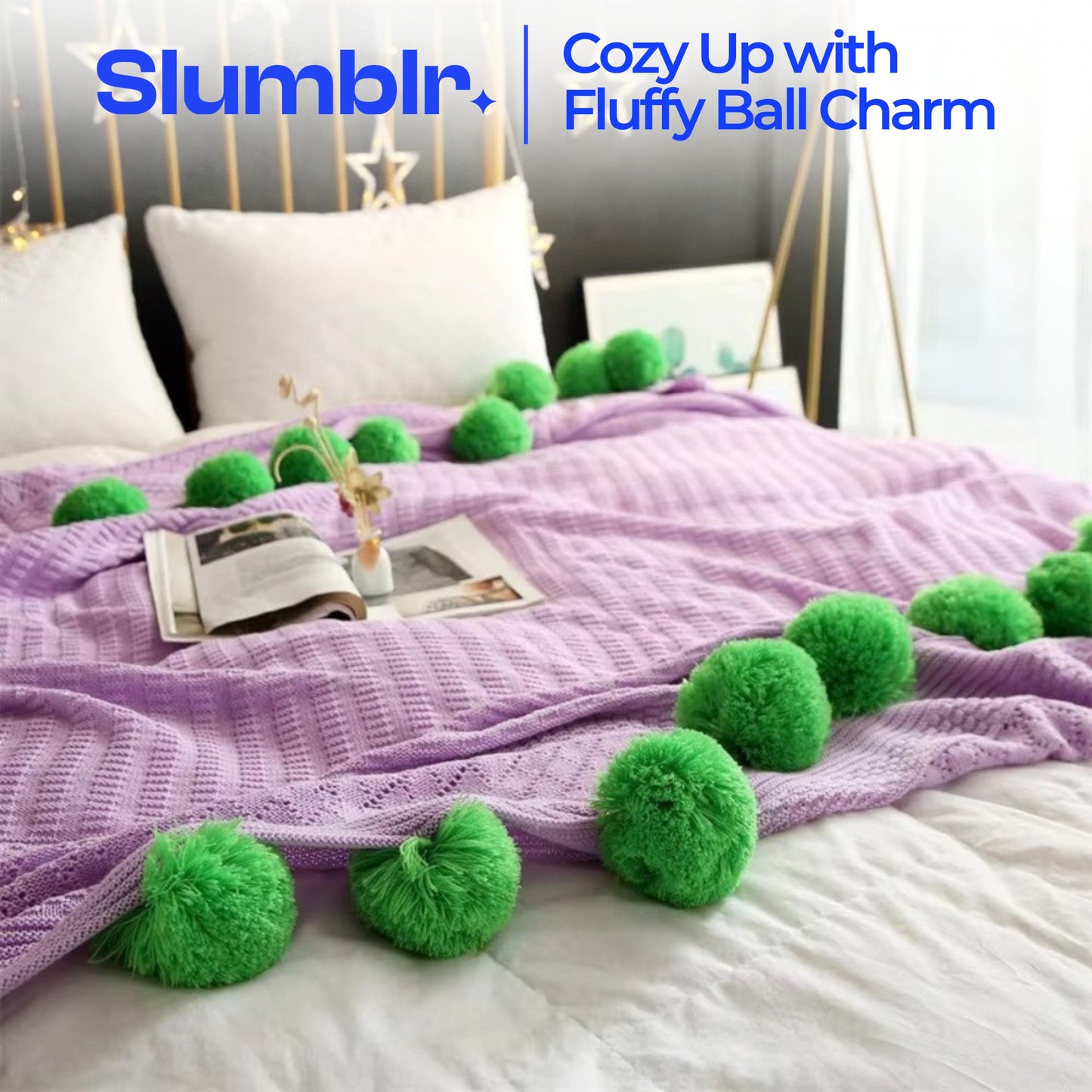 Slumblr® Cotton Cashmere Crochet Blanket