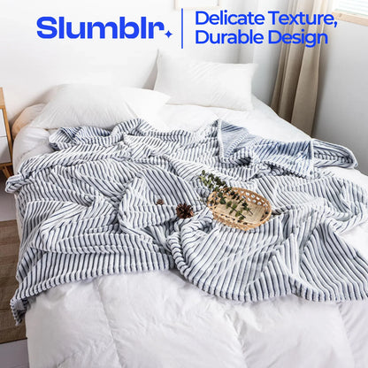 Slumblr® Ribbed Flannel Fleece Blanket