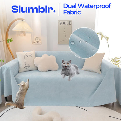 Slumblr® Waterproof Solid Color Sofa Cover Blanket