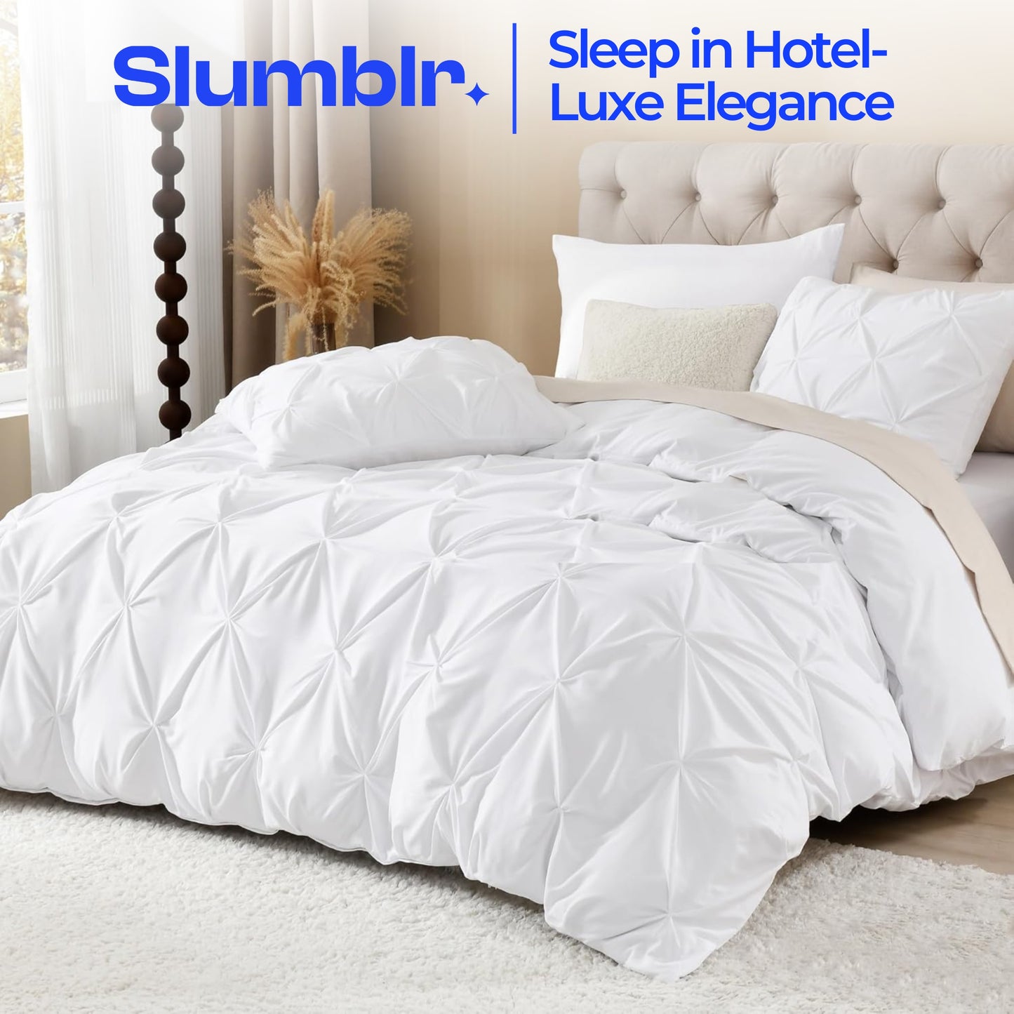 Slumblr® Linens Pinch Pleated Duvet Cover Set