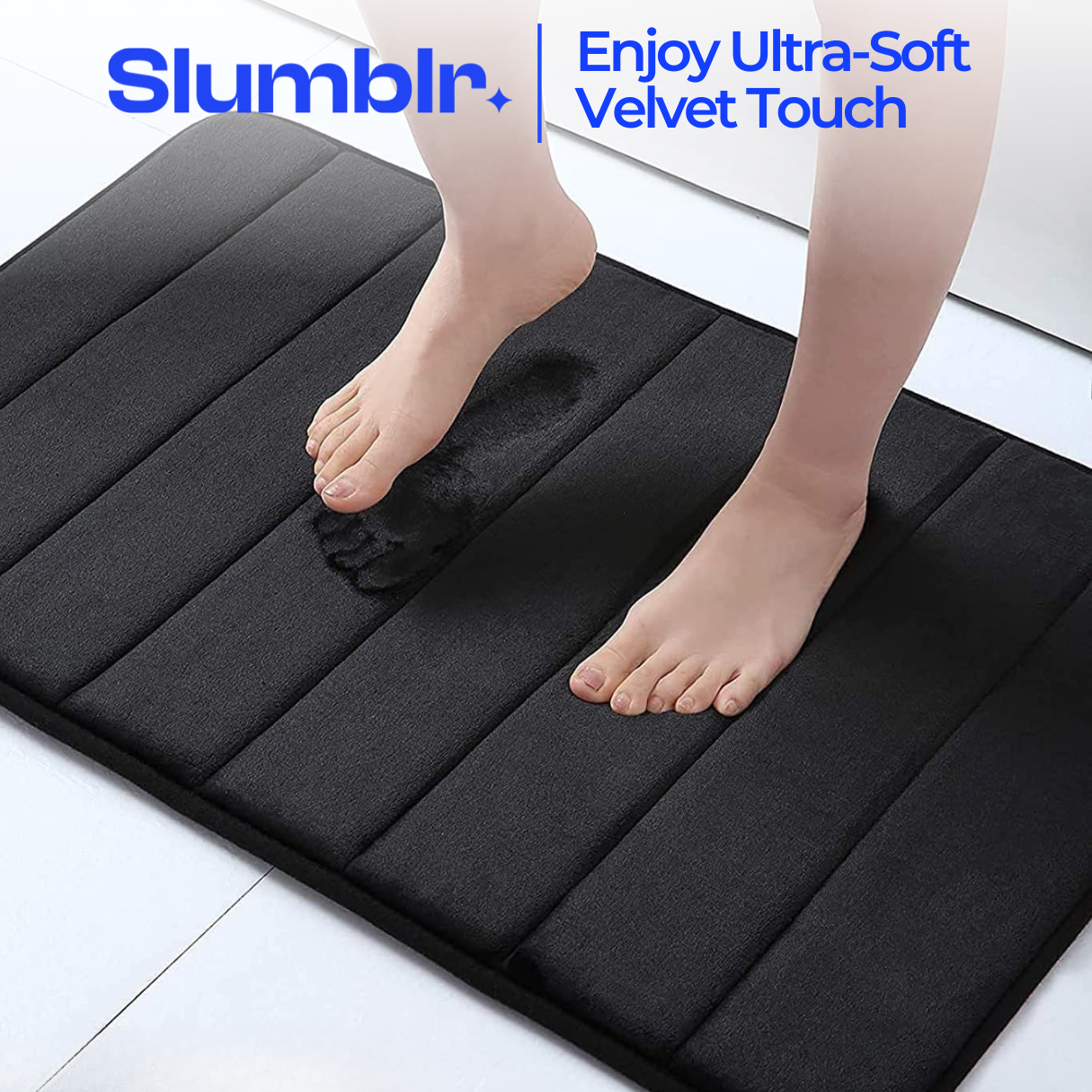 Slumblr® Velvet Memory Foam Bathroom Rug Set (3 Pcs)