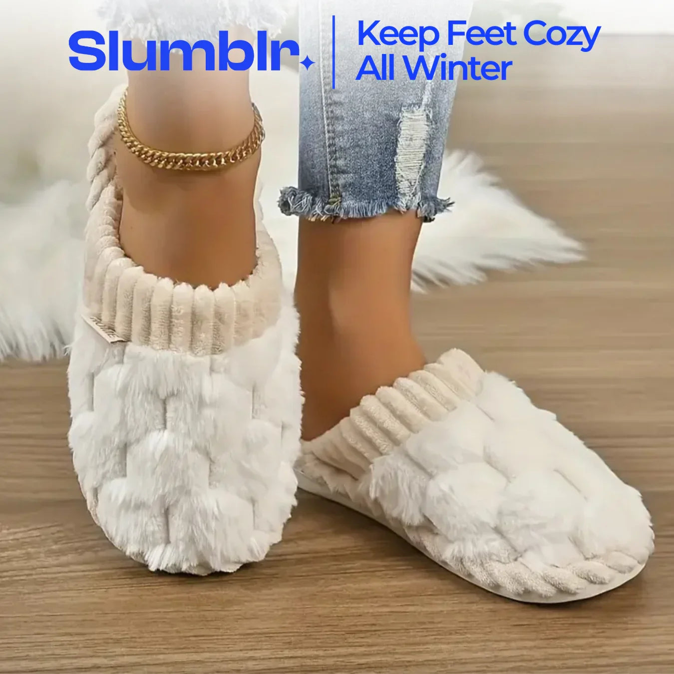 Slumblr® Cotton Plush Indoor Slippers