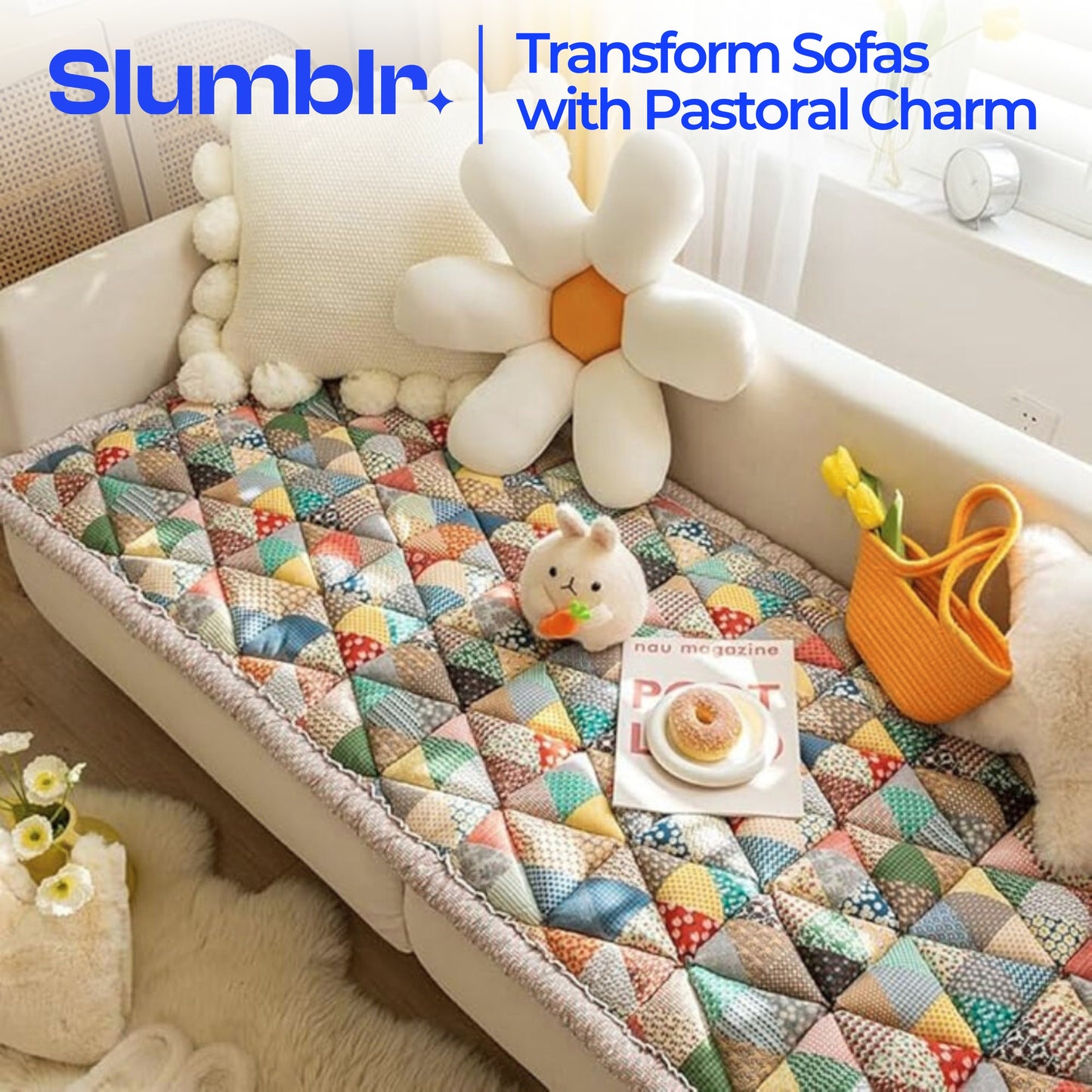 Slumblr® Warm Flower Pet Sofa Mat Blanket