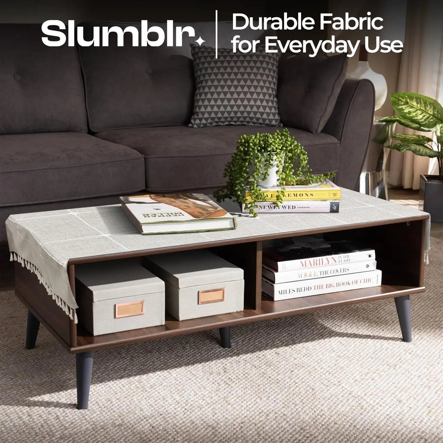 Slumblr® Coffee Table Cover with Pockets Slumblr