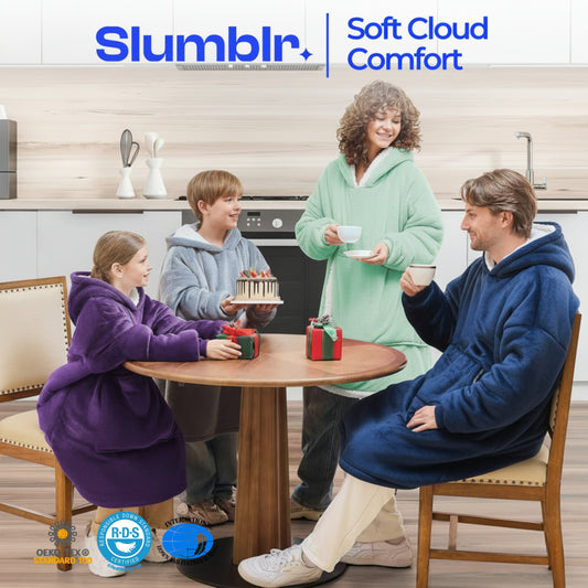 Slumblr® Double Fleece Hooded Pullover Jacket