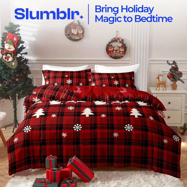 Slumblr® Christmas-Themed Duvet Cover Set (3pcs)