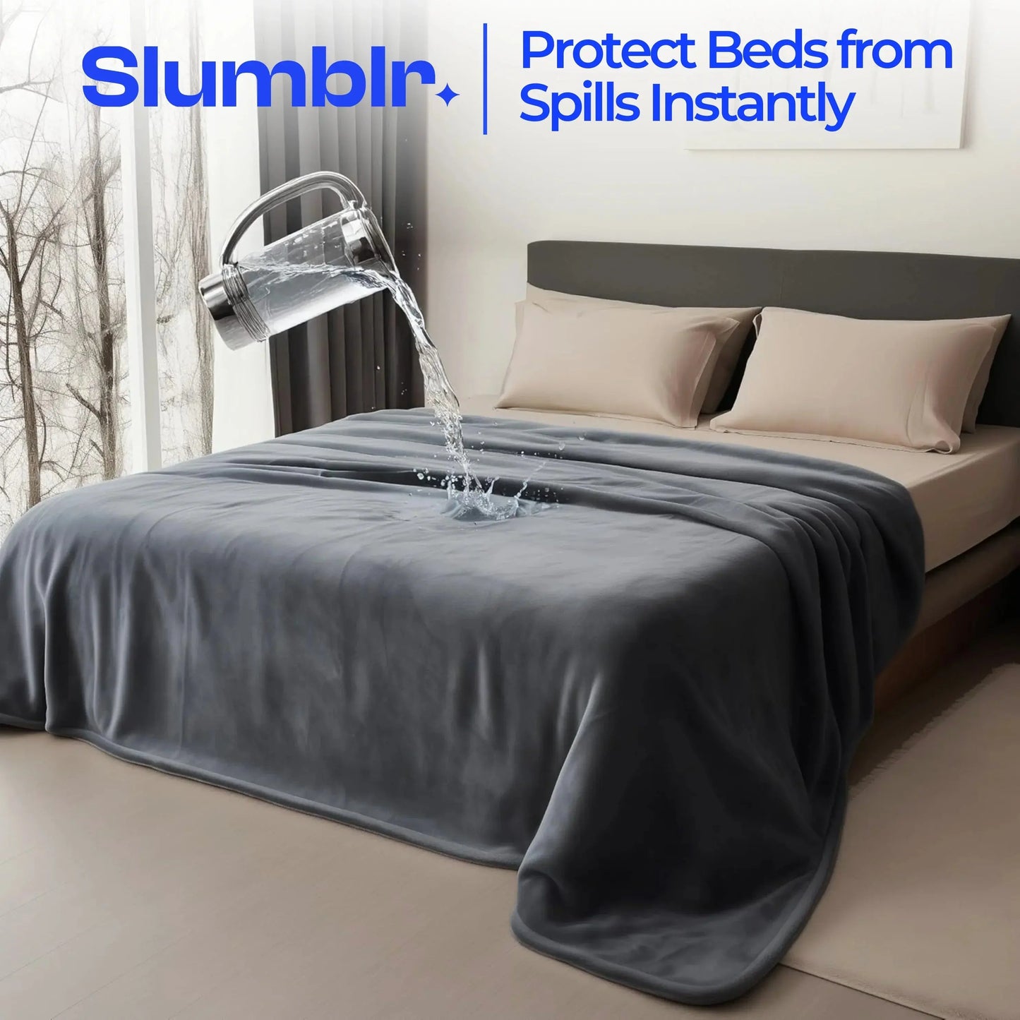 Slumblr® Waterproof Double-Sided Flannel Blanket Slumblr